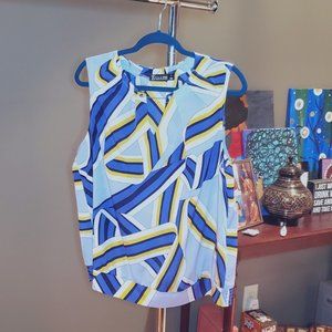 Blue multicolored blouse